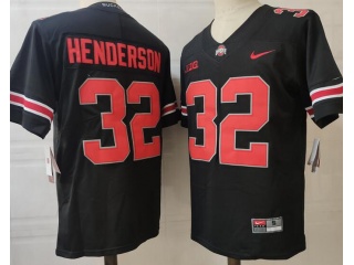 Ohio State Buckeyes #32 TreVeyon Henderson Jersey Black