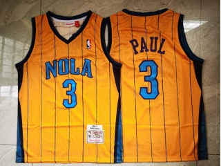 Charlotte Hornets #3 Chris Paul Throwback Jersey Yellow