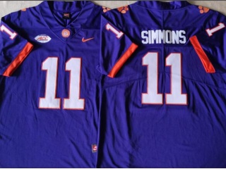 Clemson Tigers #11 Isaiah Simmons Limited Jersey Purple