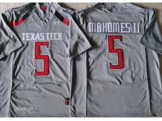 Texas Tech #5 Patrick Mahomes II College Football Jersey Grey