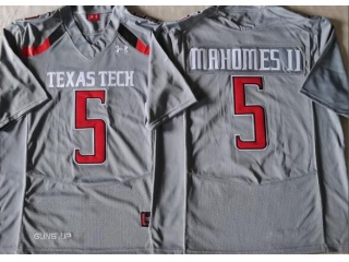 Texas Tech #5 Patrick Mahomes II College Football Jersey Grey 