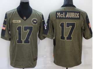 Washington Redskins #17 Terry McLaurin 2021 Salute To Service Jersey Green