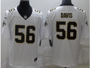 New Orleans Saints #56 Demario Davis Vapor Limited Jersey White