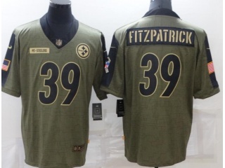 Pittsburgh Steelers #39 Minkah Fitzpatrick 2021 Salute To Service Jersey Green
