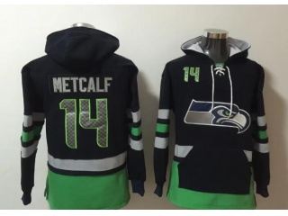 Seattle Seahawks #14 DK Metcalf Hoodies Green