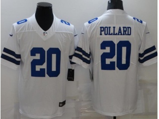 Dallas Cowboys #20 Tony Pollard Vapor Limited Jersey White 