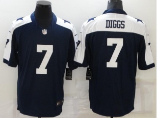 Dallas Cowboys #7 Trevon Diggs Thanksgiving Vapor Limited Jersey Blue 