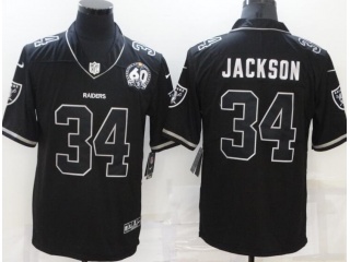 Las Vegas Raiders #34 Bo Jackson Lights Out 2.0 Jersey Black
