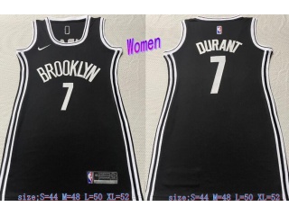 Woman Nike Brooklyn Nets #7 Kevin Durant Dress Jersey Black