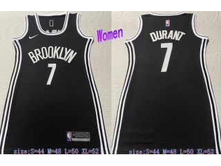 Woman Nike Brooklyn Nets #7 Kevin Durant Dress Jersey Black 