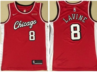 Nike Chicago Bulls #8 Zach Lavine 2021 -2022 City Jersey Red