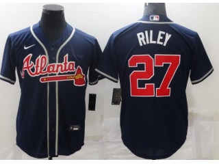 Nike Atlanta Braves #27 Austin Riley Cool Base Jersey Blue