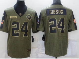 Washington Redskins #24 Antonio Gibson 2021 Salute To Service Jersey Green