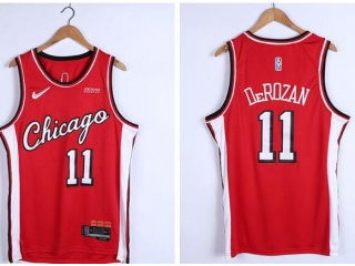 Nike Chicago Bulls #11 DeMar Derozan 2021-22 Throwback City Edition Jersey Red