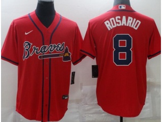 Nike Atlanta Braves #8 Eddie Rosario Cool Base Jersey Red