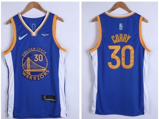 Nike Golden State Warriors #30 Stephen Curry 75th Jersey Blue With White Number