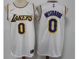 Nike Los Angeles Lakers #0 Russell Westbrook 75th Jersey White