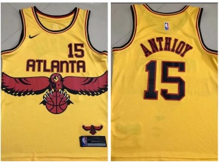 Nike Atlanta Hawks #15 Carmelo Anthony Jersey Yellow