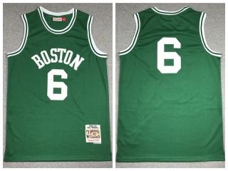 Boston Celtics #6 Bill Russell Throwback Jersey Green