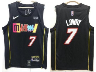 Nike Miami Heat #7 Kyle Lowry 2021-2022 City Jerseys Black