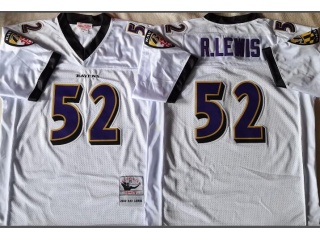 Baltimore Ravens #52 R.Lewis Throwback Jersey White