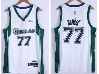 Nike Dallas Mavericks #77 Luka Doncic 2021-2022 City Jerseys White