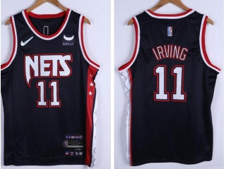 Nike Brooklyn Nets #11 Kyrie Irving 2021-2022 City Jerseys Navy Blue