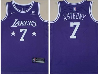 Nike Los Angeles Lakers #7 Anthony 2021-2022 City Jersey Purple