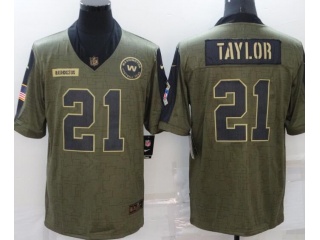 Washington Redskins #21 Sean Taylor 2021 Salute To Service Jersey Green