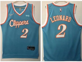Los Angeles Clippers #2 Kawhi Leonard 2021-2022 City Jerseys Blue