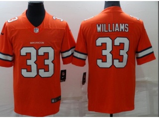 Denver Broncos #33 Javonte Williams Color Rush Limited Jersey Orange