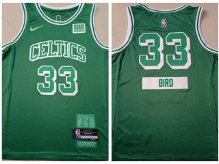 Boston Celtics #33 Larry Bird 2021-2022 Classic Jersey Green