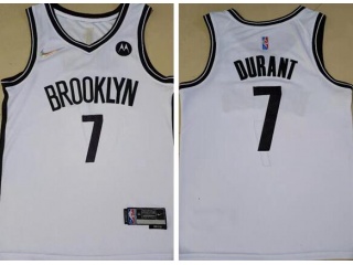 Nike Brooklyn Nets #7 Kevin Durant 75th Jersey White 