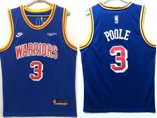 Nike Golden State Warriors #3 Poole 75th Jersey Blue