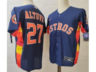 Nike Houston Astros #27 Jose Altuve Cool Base Jersey Blue