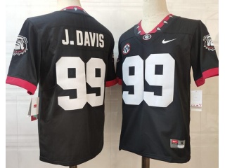 Nike Georgia Bulldogs #99 Jordan J.Davis Limited Jersey Black