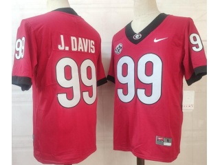 Nike Georgia Bulldogs #99 Jordan J.Davis Limited Jersey Red