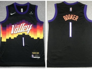 Nike Phoenix Suns #1 Devin Booker 2021-22 City Jersey Black