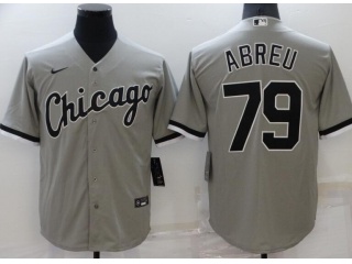 Nike Chicago White Sox #79 Jose Abreu Cool Base Jersey Grey