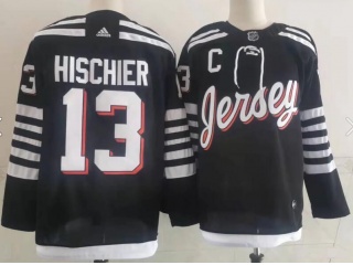 Adidas New Jersey Devils #13 Nico Hischier 3rd Jersey Black