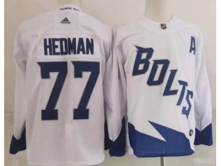 Adidas Tampa Bay Lightning #77 Victor Hedman 2021 Stadium Hockey Jersey White