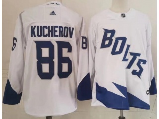 Adidas Tampa Bay Lightning #86 Nikita Kucherov 2021 Stadium Hockey Jersey White