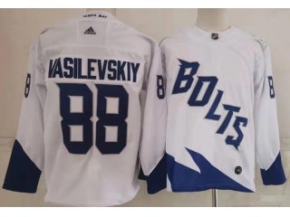 Adidas Tampa Bay Lightning #88 Andrei Vasilevskiy 2021 Stadium Hockey Jersey White