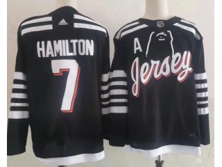 Adidas New Jersey Devils #7 Dougie Hamilton 3rd Jersey Black