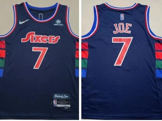 Nike Philadelphia 76ers #7 Isaiah Joe 2021-2022 City Jerseys Blue