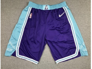 Los Angeles Lakers Purple 75th Shorts Blue