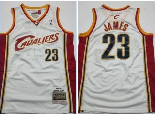 Cleveland Cavaliers #23 LeBron James 2003-04 Throwback Jersey White