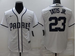 Nike San Diego Padres #23 Fernando Tatis Jr Cool Base Jersey White With Blue Number