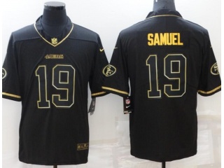 San Francisco 49ers #19 Deebo Samuel Limited Jersey Black Golden