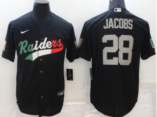 Las Vegas Raiders #28 Josh Jacobs Mexico Jersey Black